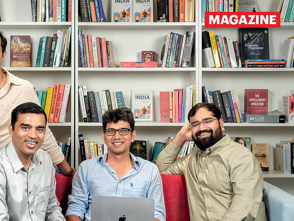 (From left) Groww founders Harsh Jain, Neeraj Singh, Lalit Keshre and Ishan Bansal.