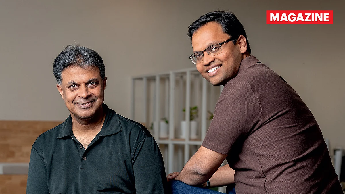 (From left): Sarvam AI Co-founders Vivek Raghavan and Pratyush Kumar.