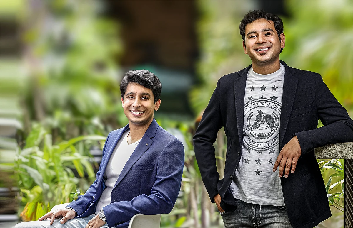 Meesho co-founder and CEO Vidit Aatrey (left) with co-founder and CTO Sanjeev Barnwal
