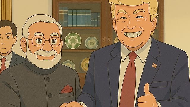 PM Modi joins Studio Ghibli trend; MyGovIndia posts pics with Trump, Macron PM Modi joins Studio Ghibli trend; MyGovIndia posts pics with Trump, Macron