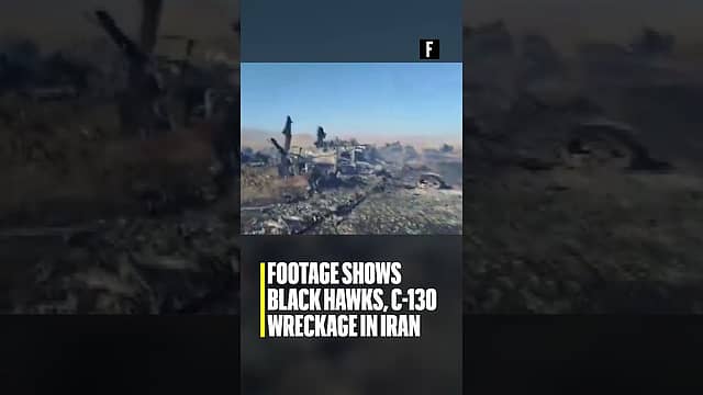 Footage shows Black Hawks, C-130 wreckage in Iran