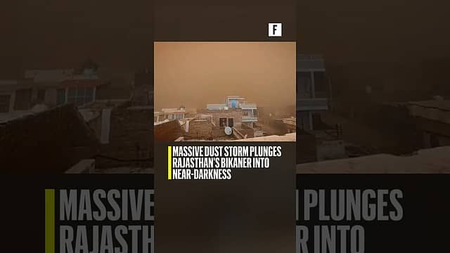 Massive dust storm plunges Rajasthan's Bikaner into near-darkness