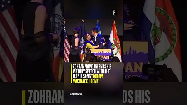 Zohran Mamdani ends his victory speech with the iconic song “Dhoom Machale Dhoom!”
