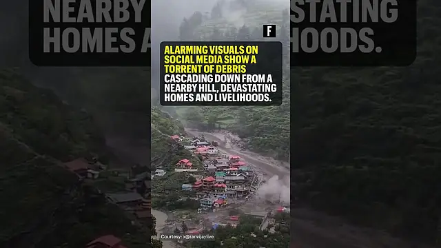 In Uttarakhand's Uttarkashi region, a massive cloudburst has left at least 4 dead & several wounded