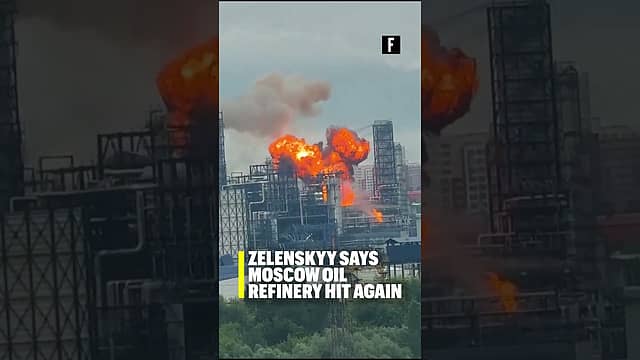 Zelenskyy Says Moscow Oil Refinery Hit Again