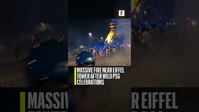 Massive fire near Eiffel Tower after wild PSG celebrations