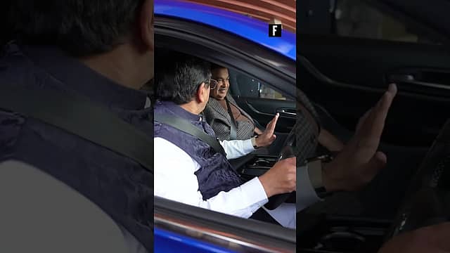 Nitin Gadkari, Pralhad Joshi take a ride in hydrogen-powered Toyota Mirai