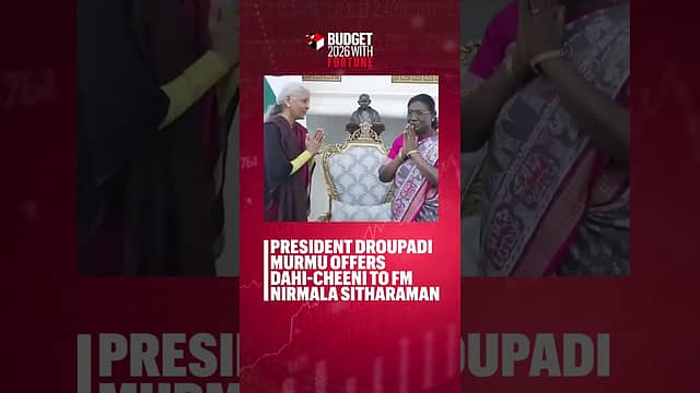 President Droupadi Murmu offers dahi-cheeni to FM Nirmala Sitharaman