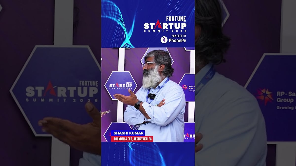 Fortune India Startup Summit 2026 | Shashi Kumar, Founder & CEO ...