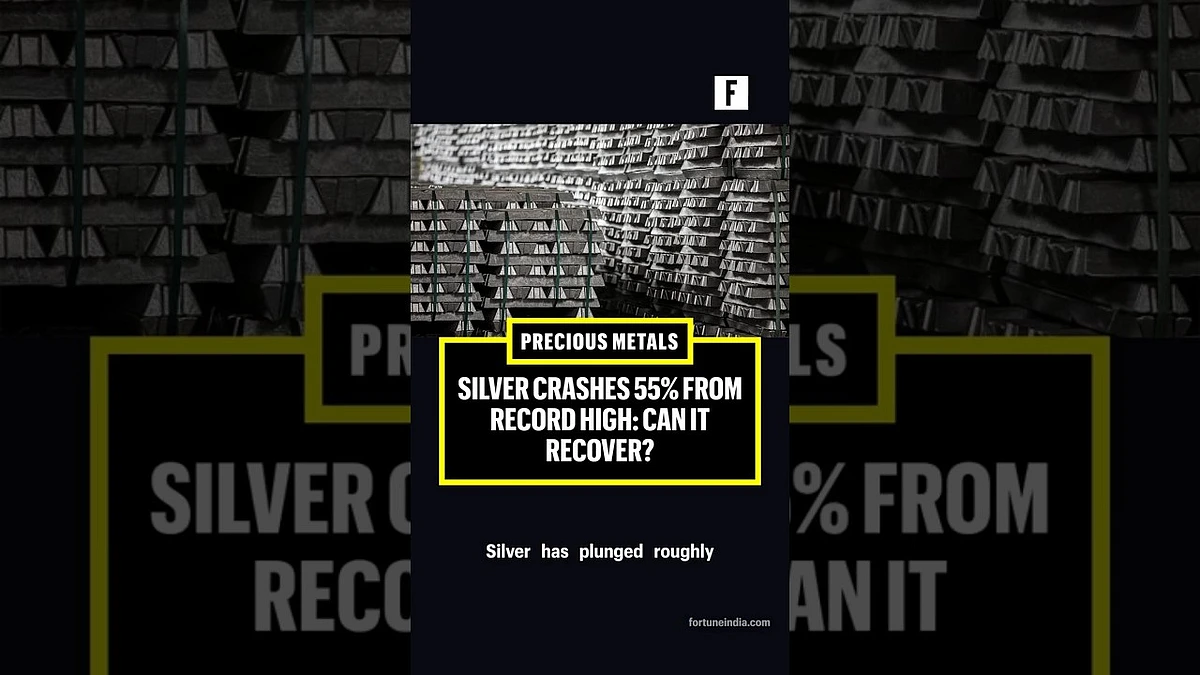 Recoring Logo Silver crashes 55% from January record high: Can it reclaim $100 an ...