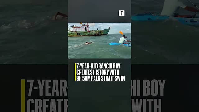 7-year-old Ranchi boy creates history with 9h 50m Palk Strait swim