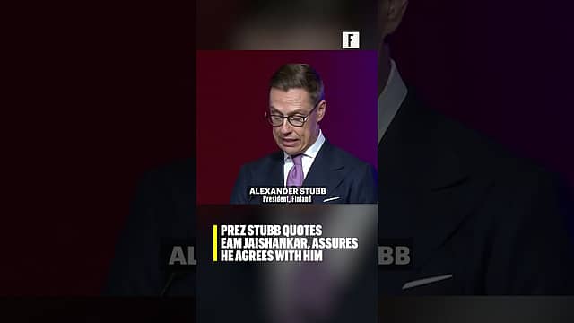 Prez Stubb quotes EAM Jaishankar, assures he agrees with him