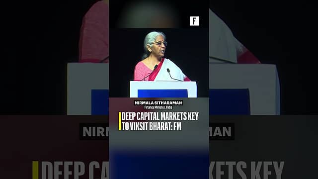 Deep capital markets key to Viksit Bharat: Finance Minister Nirmala Sitharaman