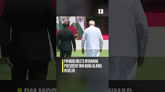 PM Modi meets Myanmar President Min Aung Hlaing in Delhi