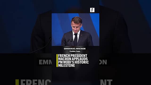 French President Macron applauds PM Modi's historic milestone