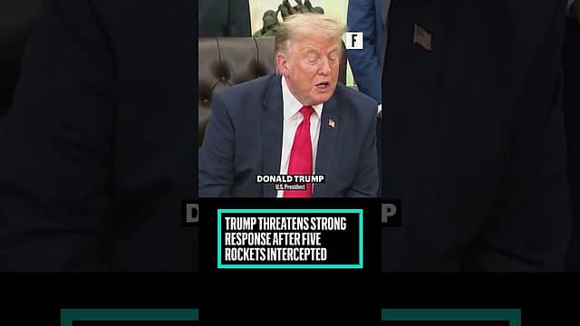 Trump threatens strong response after five rockets intercepted