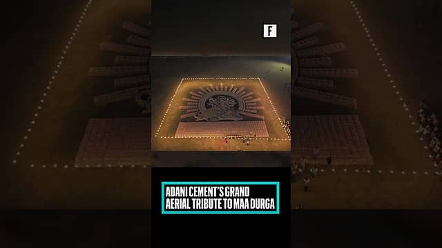 Adani Cement’s Grand Aerial Tribute to Maa Durga