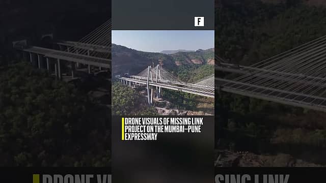 Drone visuals of Missing Link Project on the Mumbai–Pune Expressway