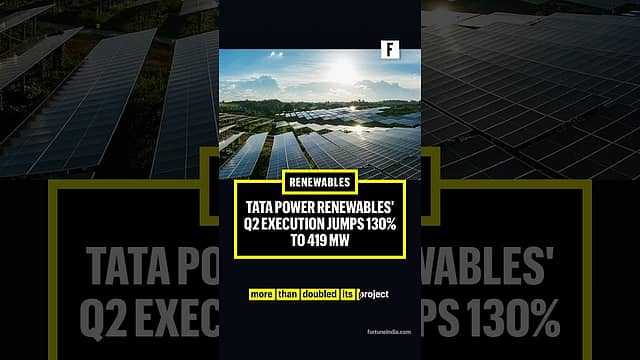 Tata Power Renewables’ Q2 execution jumps 130% to 419 MW #OneMintuteNews