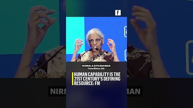 Human capability is the 21st century's defining resource: Finance Minister Nirmala Sitharaman