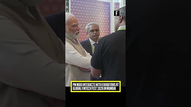 PM Modi interacts with exhibitors at Global Fintech Fest 2026 in Mumbai