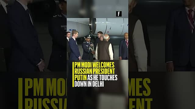 PM Modi welcomes Russian President Putin as he touches down in Delhi