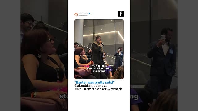 Columbia student vs Nikhil Kamath on MBA remark