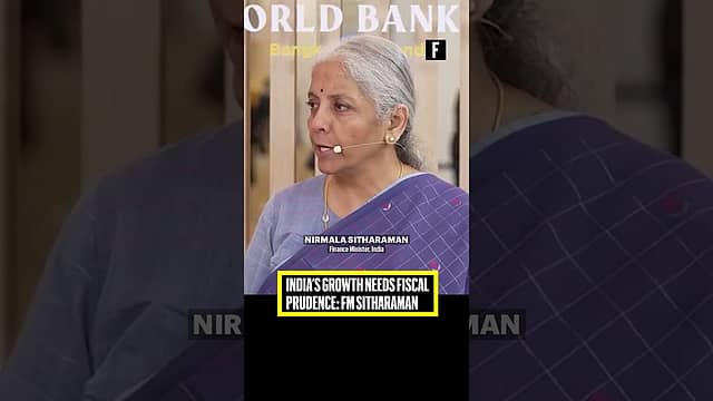 India’s Growth Needs Fiscal Prudence: FM Sitharaman