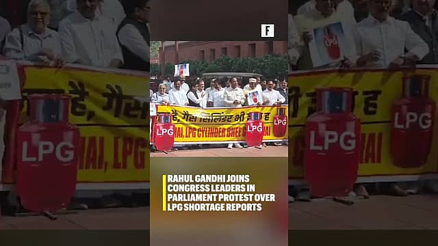 Rahul Gandhi joins Congress leaders in Parliament protest over LPG shortage reports
