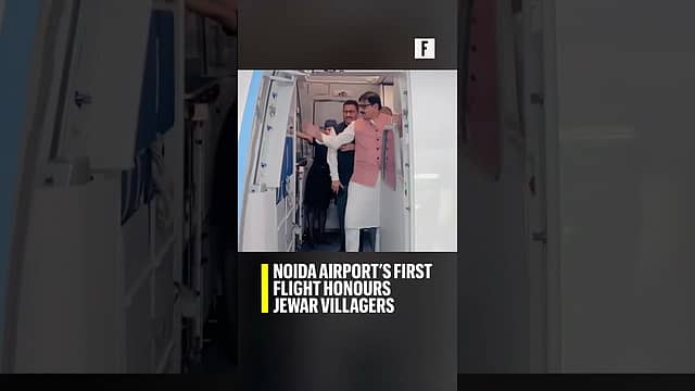Noida airport’s first flight honours Jewar villagers