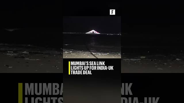 Mumbai’s sea link lights up for India-UK trade deal