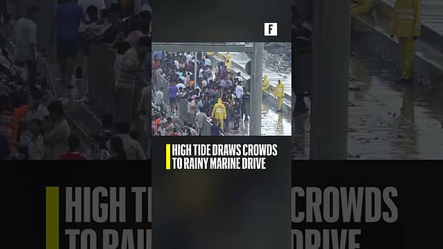 High tide draws crowds to rainy Marine Drive