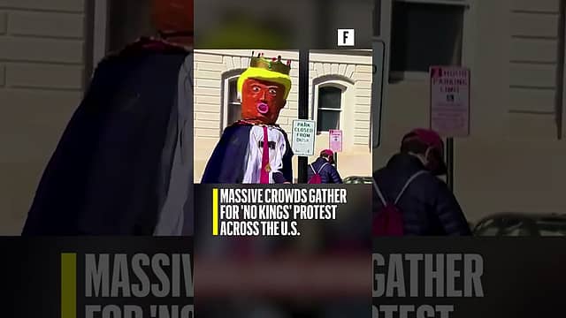 Massive crowds gather for 'No Kings' Protest across US