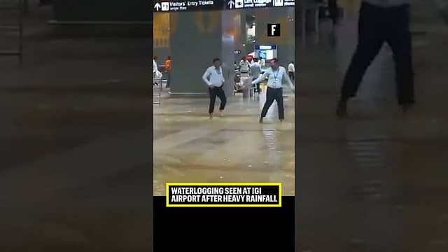 Waterlogging seen at IGI Airport after heavy rainfall