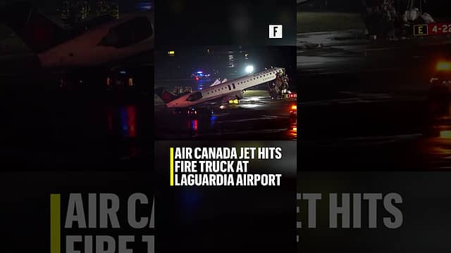 Air Canada Jet Hits Fire Truck at LaGuardia airport