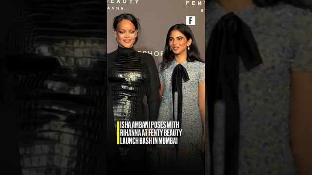 Isha Ambani poses with Rihanna at Fenty Beauty launch bash in Mumbai