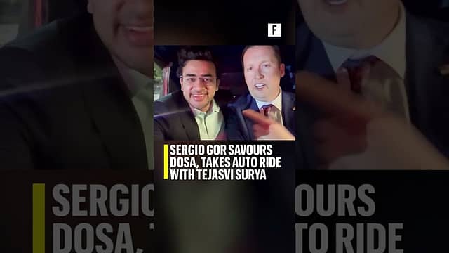 Sergio Gor savours dosa, takes auto ride with Tejasvi Surya